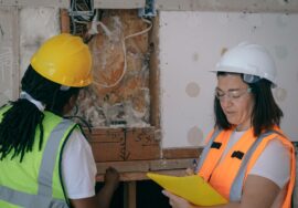 construction audit at a commercial construction site with project manager