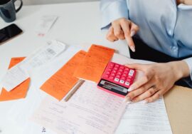 Commercial construction project manager reviewing cost management plan