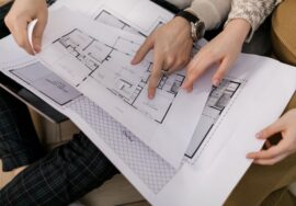 Project manager reviewing cost estimation for corporate office fitout planning