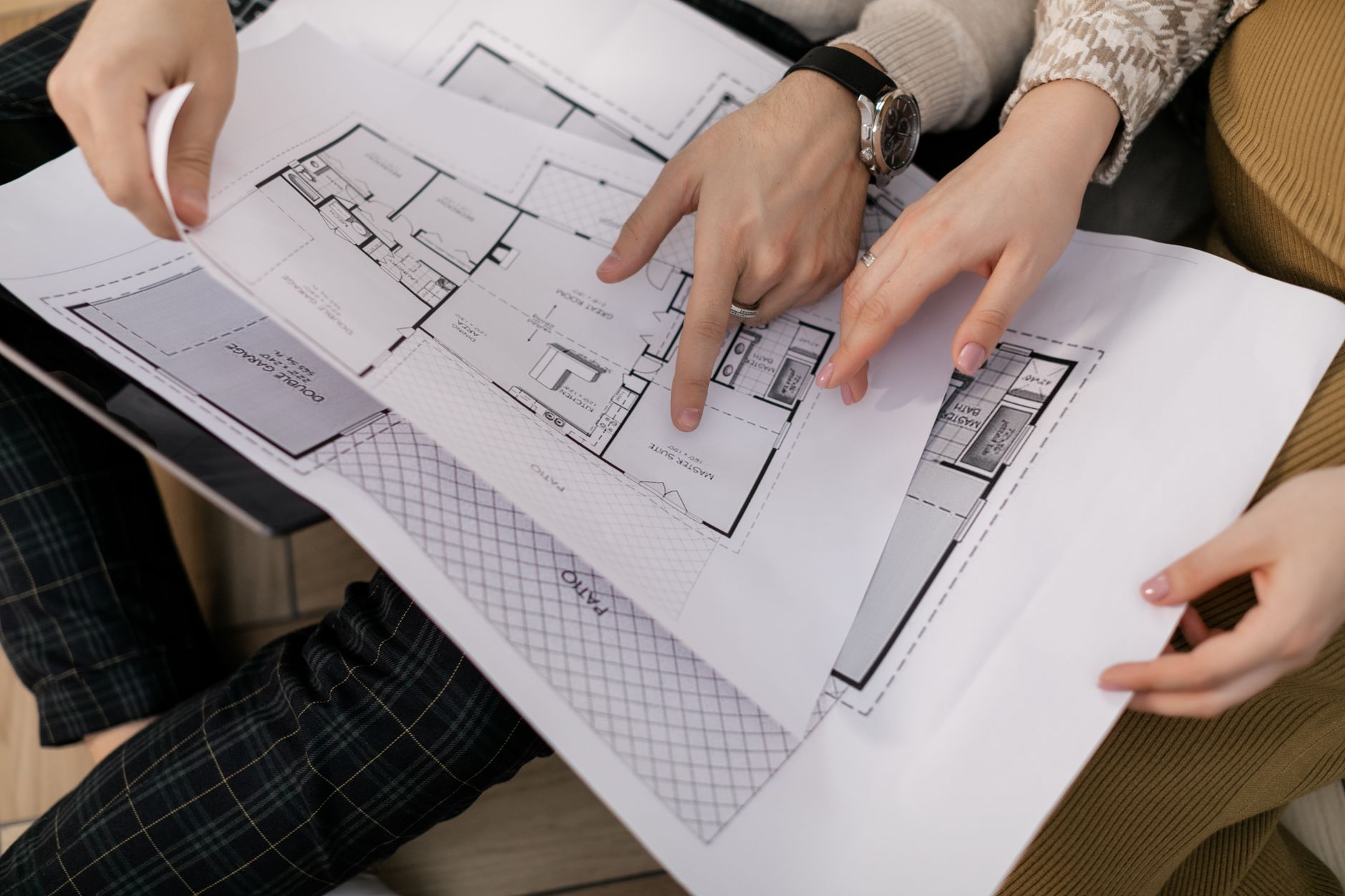 Project manager reviewing cost estimation for corporate office fitout planning