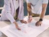 construction project monitoring with design coordination on site blueprint