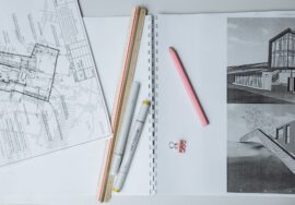Construction project manager using progress tracking tools during corporate office fitout