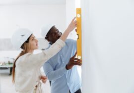 Project manager inspecting commercial office fitout quality