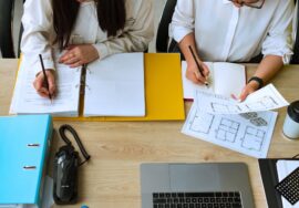 Project manager overseeing fitout procurement for corporate office construction