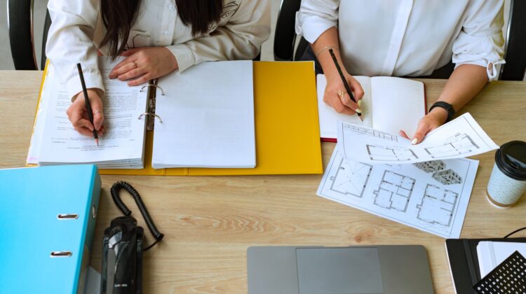 Project manager overseeing fitout procurement for corporate office construction
