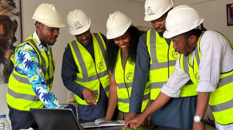Project manager reviewing fitout scheduling for corporate office construction