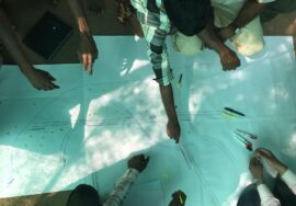 Project documentation for corporate office fitout planning with blueprints and schedules